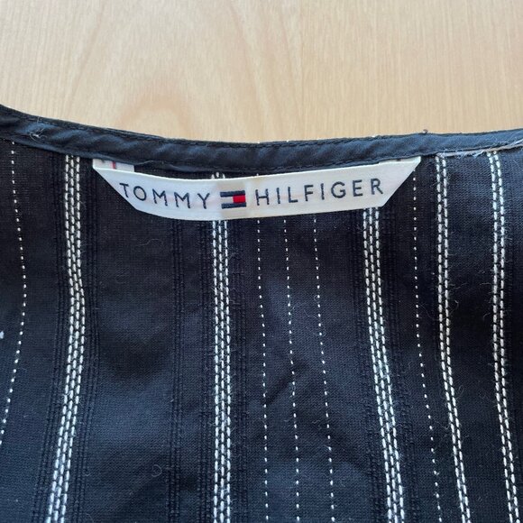 Tommy Hilfiger - 100% Cotton Black Blouse With Stripes - Picture 5 of 11